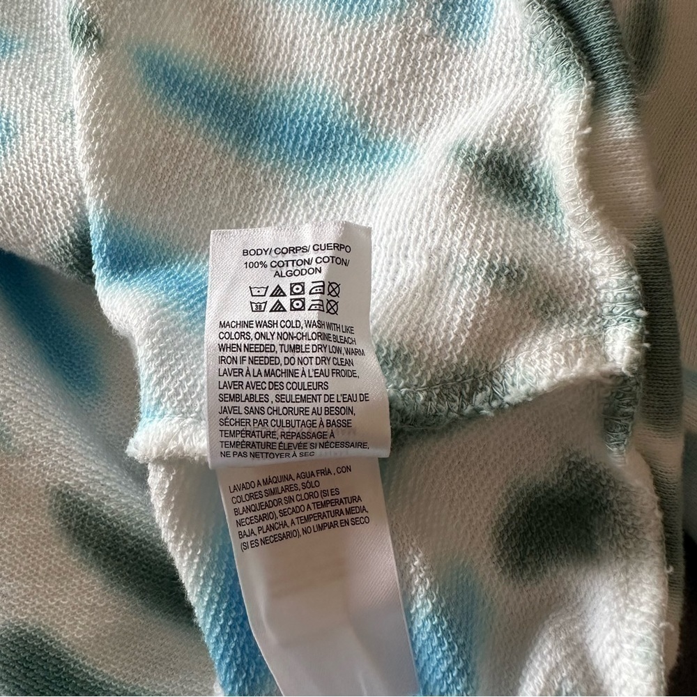 Lucky Brand Tie Dye Crop White Sweatshirt Size L - Picture 10 of 10